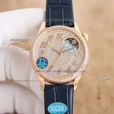 Super clone Vacheron Constantin Egérie Elysian goddess rose gold case diamond dial 37mm 